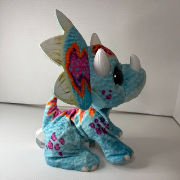 Hasbro FurReal Hoppin Topper Interactive Triceratops Dinosaur Toy WORKS - Picture 5 of 7